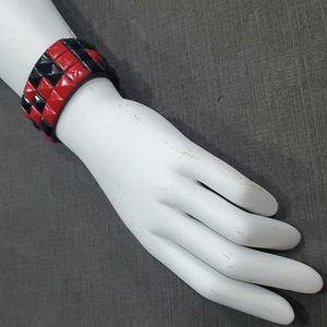 💥50% sale💥Vintage red&black goth bracelet #1483